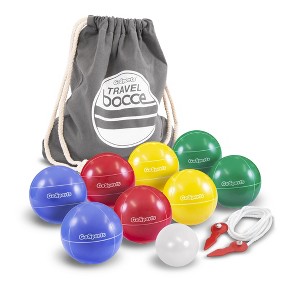 GoSports 65 mm Travel Size Mini Bocce Game Set with 8 Balls, Pallino, Tote Bag and Measuring Rope - 1 of 4