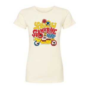 Women's - The Beatles - Yellow Submarine Letters Fitted Graphic T-Shirt - 1 of 4