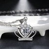 Crown Necklace for Women White Gold Plated Clear Cubic Zirconia Ginger Lyne Collection - 4 of 4