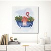 Courtside Market Tropical Bath Flamingo I Gallery-Wrapped Canvas - 2 of 4