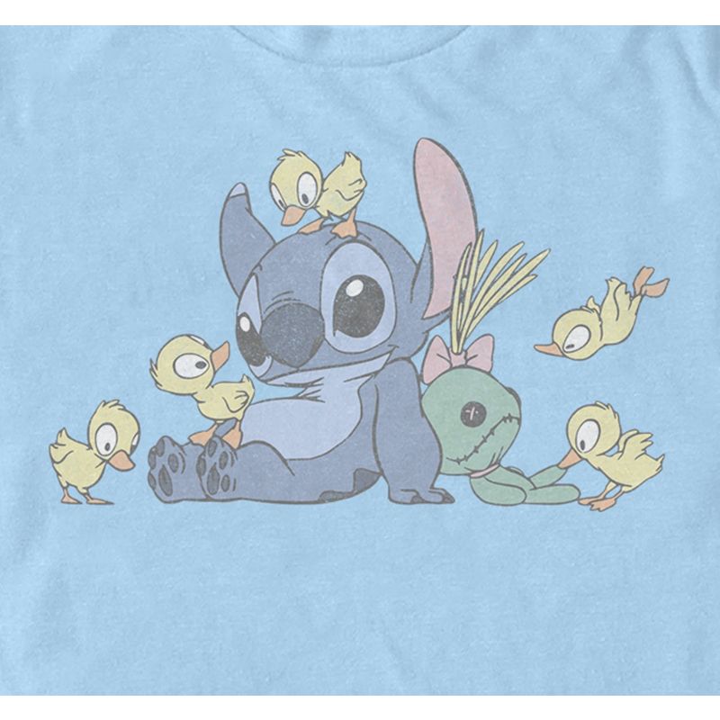 Men's Lilo & Stitch Distressed Ducklings T-Shirt, 2 of 5