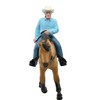 Collectible Wildlife Gifts | Horse & Rider, Buckskin Horse with Cowboy, Hard Rubber, Hand Painted, Realistic, Toy, Gift,     2 1/2"    F7021 B97 - 3 of 4