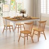 Tangkula Extendable Dining Table Folding Kitchen Table for 4-8 People w/ Rubber Wood Legs - 3 of 4