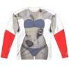 Men's Bikini Zombie Front Back Print Long Sleeve Costume T-Shirt - 2 of 4
