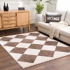 Hauteloom Arilla Brown Washable Diamond Area Rug - 4 of 4