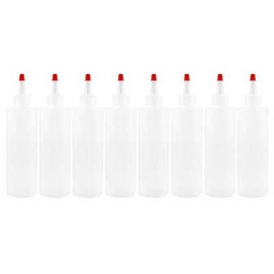 2oz HDPE Plastic Squeeze Bottles w/Yorker Tips (6-Pack) 2 Ounce