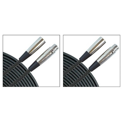 Musician's Gear Standard Microphone Cable, 20', Black 2-Pack