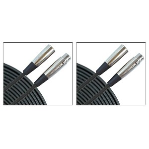 Musician's Gear Standard Microphone Cable, 20', Black 2-Pack - 1 of 2