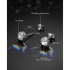 Molenia Moissanite Halo Stud Earrings for Women Men, 1ct Round Cut D VVS1 Lab Diamond, 18K/14K Gold Plated 925 Sterling Silver Studs Dainty Jewelry - 3 of 4