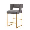 KTMBDW Bar Stools Set of 2, Counter Height 26'' Barstool Velvet Bar Stools with Back and Gold Legs, Kitchen Bar Chairs - 4 of 4