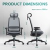 COLAMY Mesh Ergonomic Office Chair, High Back Computer Desk Chair with Adjustable Headrest - 2 of 4
