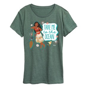Women's - Disney - Take Me To The Ocean Short Sleeve Graphic T-Shirt - 1 of 4