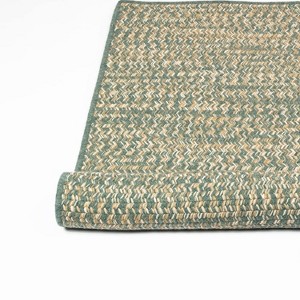 Colonial Mills Monterey Wool Tweed Braided Runner, Teal 2' x 5', Rectangle Shape - 1 of 4