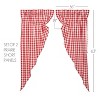 Annie Buffalo Red Check Prairie Short Panel Set of 2 63x36x18 VHC Brands - 4 of 4
