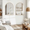 Lirago Luxury Gold Double Arch Panel Wall Mirror Tempered Glass Safety Mirror Light Luxury Style 0.78" D x 28" W x 41" H - 4 of 4