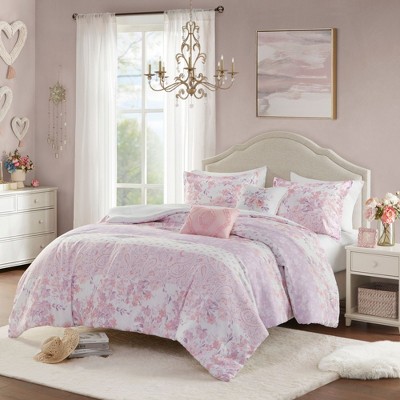 PAGED Mushroom Garden Comforter Set 3 Piece Twin/Twin XL Bedding Comforter Sets with Mushroom Shaped Pillow