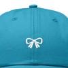 Dalix Bow Embroidered Coquette Cotton Summer Cute Outdoor Baseball Cap Dad Hat Womens - 2 of 4
