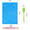 Unique Bargains Silicone Non-Stick Small Heat Resistant Wooden Handle Rolling Pins 3 Pcs - 2 of 4