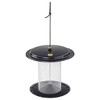 Bird Choice Modern Farmhouse Sunflower Seed Tub Bird Feeder 9.5" Black & White - 2 of 4