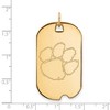 Black Bow Jewelry 14k Yellow Gold Clemson Tigers NCAA Large Pendant - 2 of 3