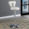 Simple Relax Set of 2 Faux Leather and Metal Barstools with Adjustable Height - 2 of 4