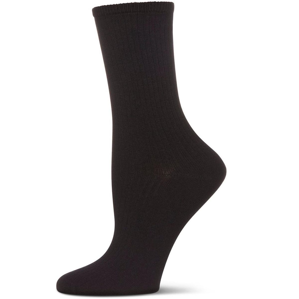 Memoi Women's Organic Cotton Flat Knit Breathable Crew Sock