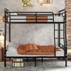 TiramisuBest Black Full XL Over Queen Metal Bunk Bed with Ladder and Slats Support - Ideal for Adults and Teens, Sturdy and Easy to Assemble - 3 of 4