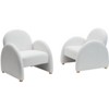PAGED Boucle Accent Chair, Living Room Chairs with Curved Armrests, Upholstered Lounge Chair with Wooden Frame for Living Room - 4 of 4