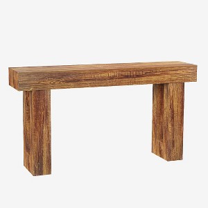 63" Long Narrow Rectangular Console Table, Farmhouse Wood Entryway Table for Hallway, Foyer & Living Room, Sofa Table Behind Couch - 1 of 2