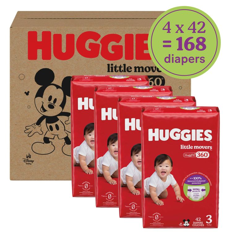 Huggies Little Movers HuggFit 360 Diapers - (Select Size and Count), 2 of 13
