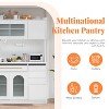 63" Buffet with Hutch, Large Farmhouse Storage Cabinet with 6 Drawers, 5 Cabinets, Adjustable Shelves, Pegboard & Towel Rack - 4 of 4