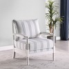 Coaster,Blanchett Upholstered Bobbin Accent Chair White and Navy - 2 of 4