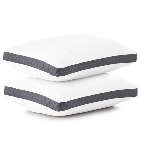 King Size Pillow Set Ultra Soft Hypoallergenic Pack Of 2 Bed Pillows For Back Support Gray Target