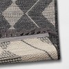 Striped Diamonds Rectangular Woven Outdoor Area Rug Charcoal Gray - Threshold™ - 4 of 4