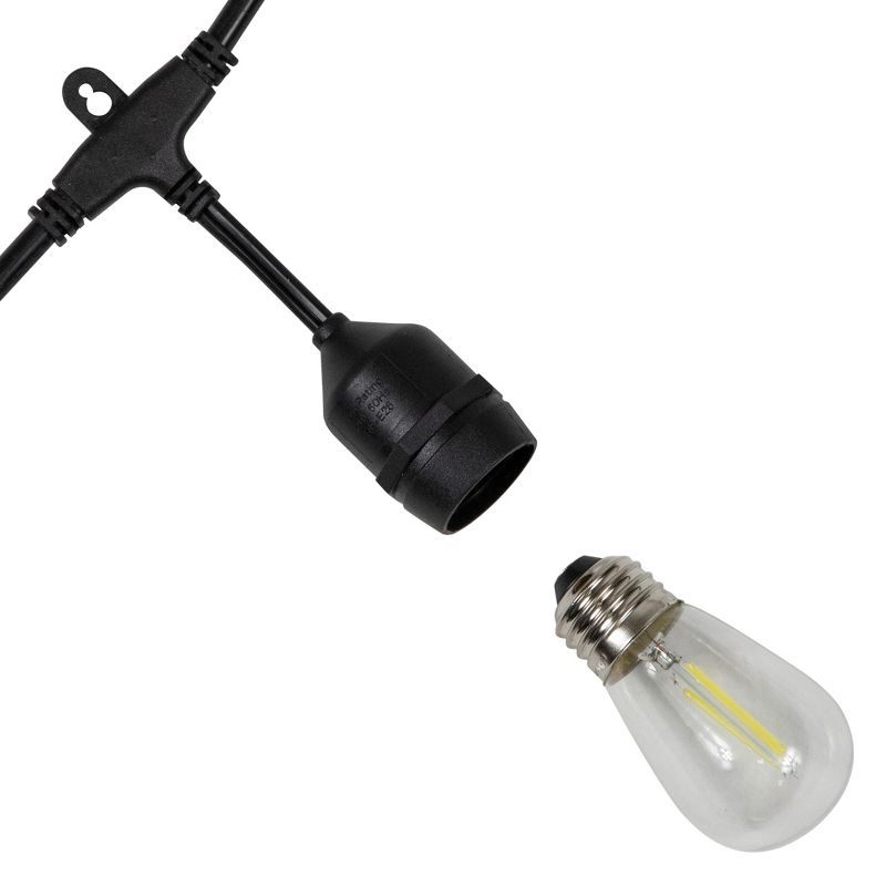 Northlight LED S14 Patio String Lights -  Clear - 19.25' Black Wire - 20 ct, 5 of 6