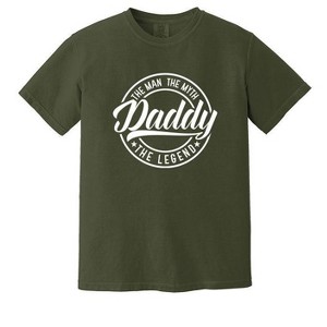 Simply Sage Market Men's Daddy The Man The Myth Short Sleeve Garment Dyed Tee - 1 of 2