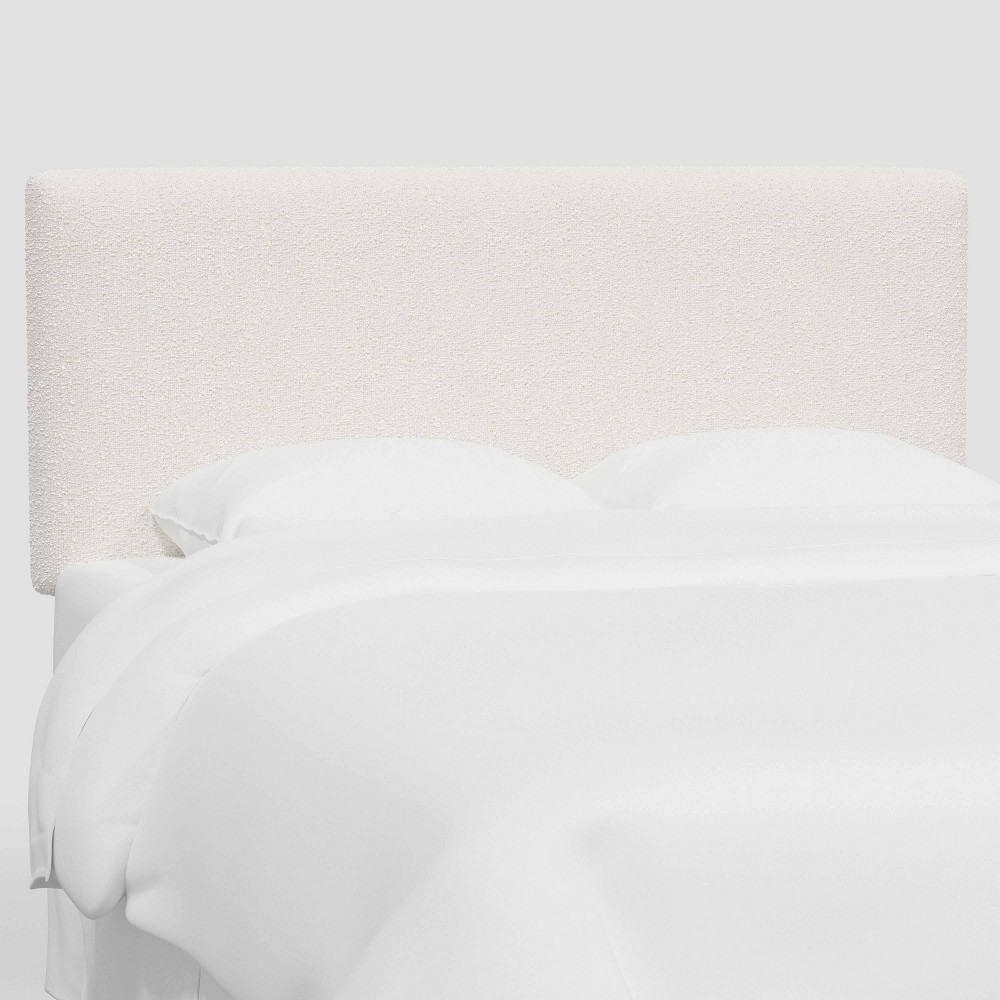 Photos - Bedroom Set Full Olivia Headboard in White Boucle - Threshold™: Pine Frame, Modern Rec