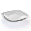 16pc Porcelain Hayes Square Dinnerware Set White - Elama: Microwave & Dishwasher Safe, Service for 4, Solid Pattern - 4 of 4