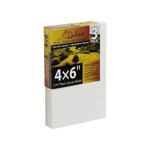 Jerry's Artarama Da Vinci Dual Sided Pro Panel Board - Pack, 6mm Deep Panels for Painting - Archival, Acid-Free Art Supplies - Ultra-Smooth & Medium - 1 of 4
