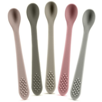 Mushie Silicone Baby Feeding Spoons Set