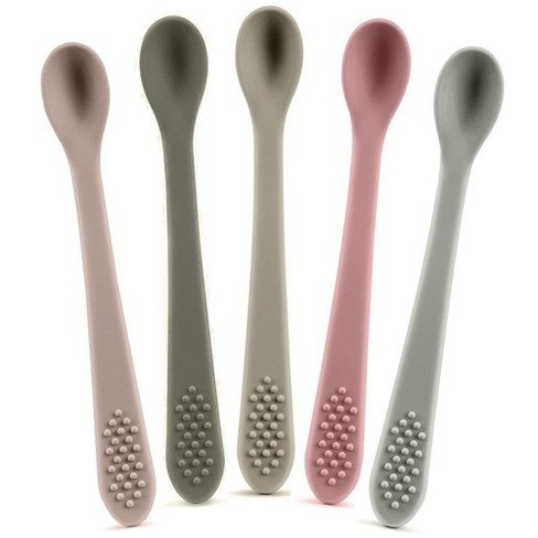 Silicone Baby Spoons And Forks Set Feeding Spoons For Babys First Stage  Soft Tip Touches Gums Easily Bendable Design Encourages Self Feeding Ultra  Durable And Not Breakable - Baby & Maternity 
