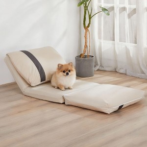 Okak Functional Floor Human Sofa Bed Pet Bed for Adult / Dogs,Comfy Cushion Bean Bag Dog Sofa with Base & Pillow - 1 of 4