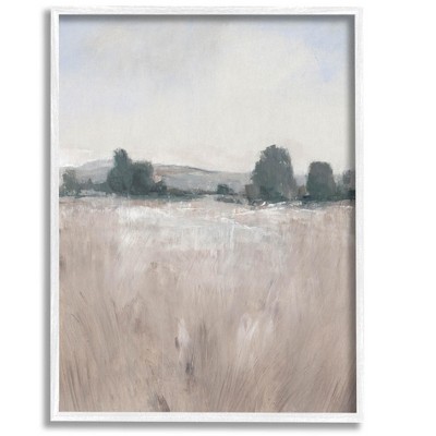 Stupell Industries Rural Autumn Grassland Field Nature Framed Giclee Art