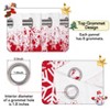 Christmas Window Curtains for Living Room, Set of 2 Red Polyester Velvet Curtain, Snowflake & Christmas Tree Pattern, for Bedroom, Bathroom - 2 of 4