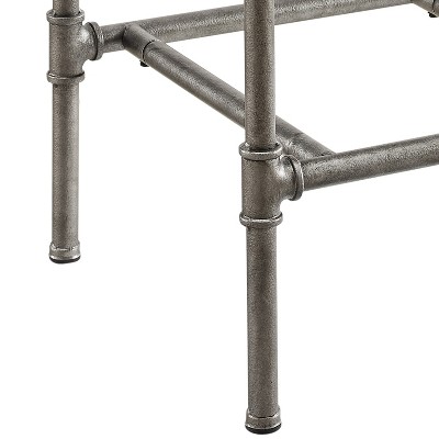 Silver Swivel Metal Counter Stool with White Performance Fabric