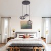 HOMLUX Modern Glass Ceiling Chandelier 3-Light Kitchen Island Pendant Light Fixture - 4 of 4