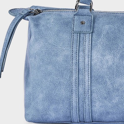 Universal Thread Faux Leather Distressed Satchel Bag - Universal Thread™ Blue — фото 4