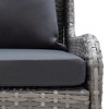 vidaXL 2X Patio Corner Sofas with Cushions Garden Outdoor Balcony Terrace Sofa Furniture Set Lounge Seating Left Rigt Sofa Poly Rattan Gray - 4 of 4