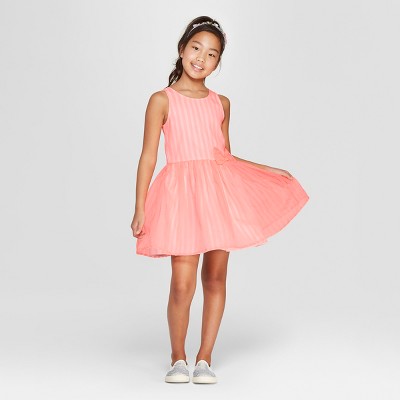 coral dress for girl