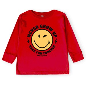 The Juniper Shop SmileyWorld Never Grow Up Toddler Long Sleeve Tee - 1 of 4
